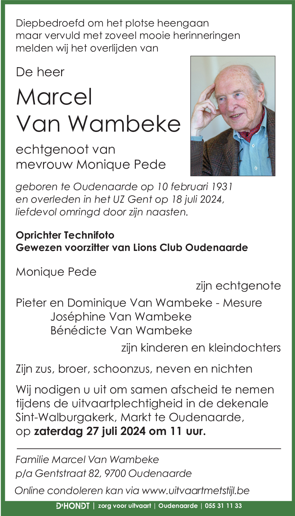 Marcel Van Wambeke