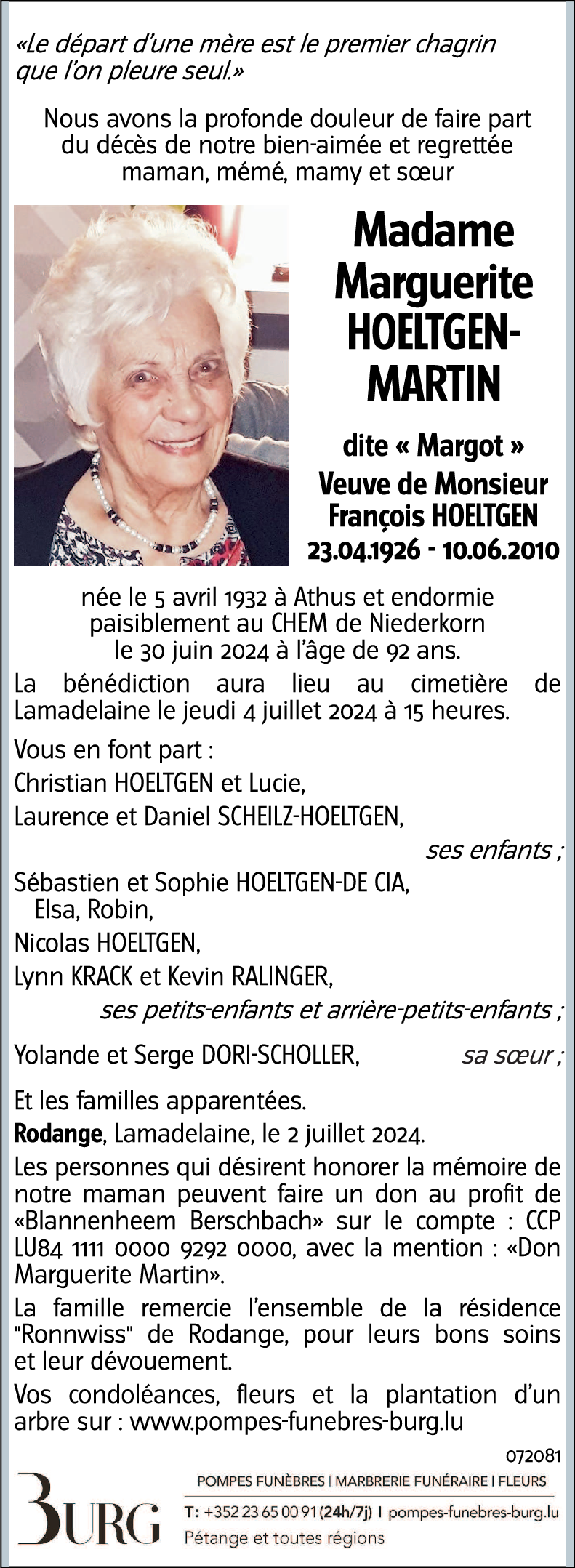 Marguerite HOELTGEN-MARTIN