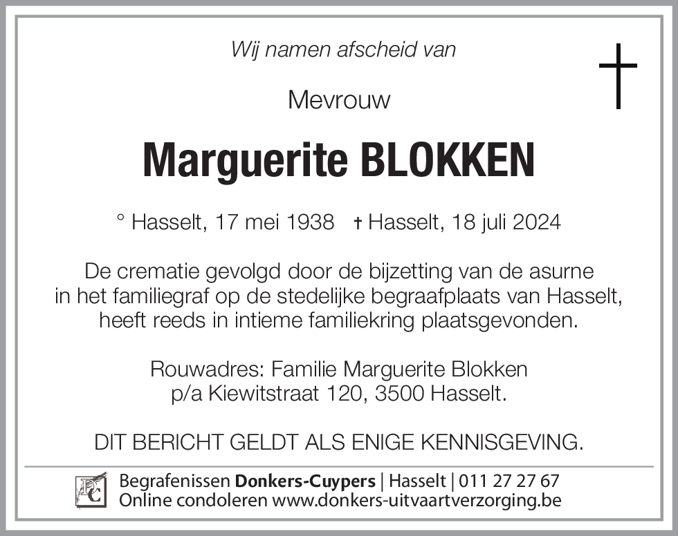 Margueritte Blokken