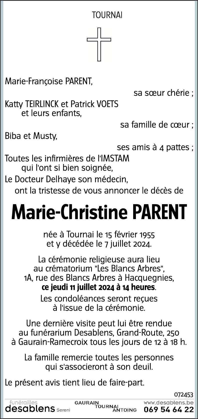Marie-Christine PARENT