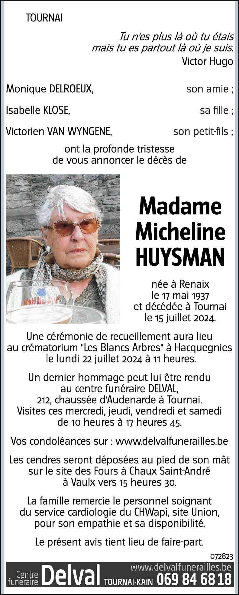 Micheline HUYSMAN