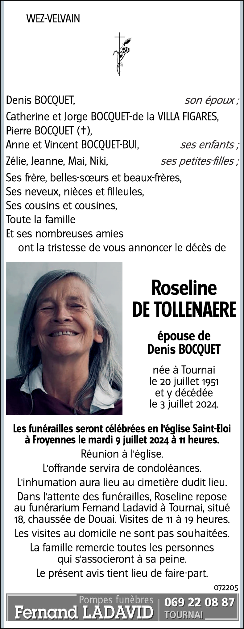 Roseline DE TOLLENAERE