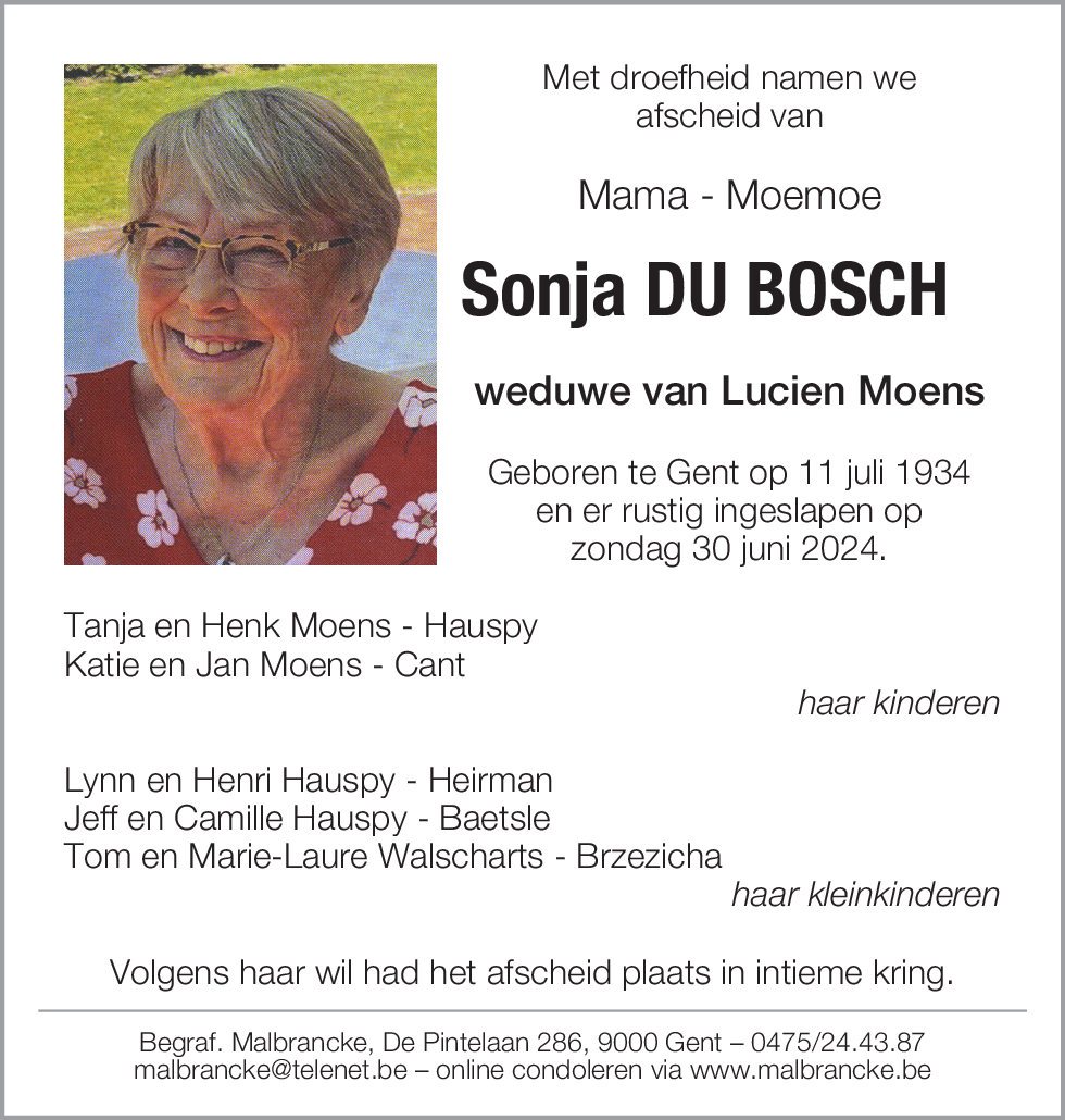 Sonja Du Bosch