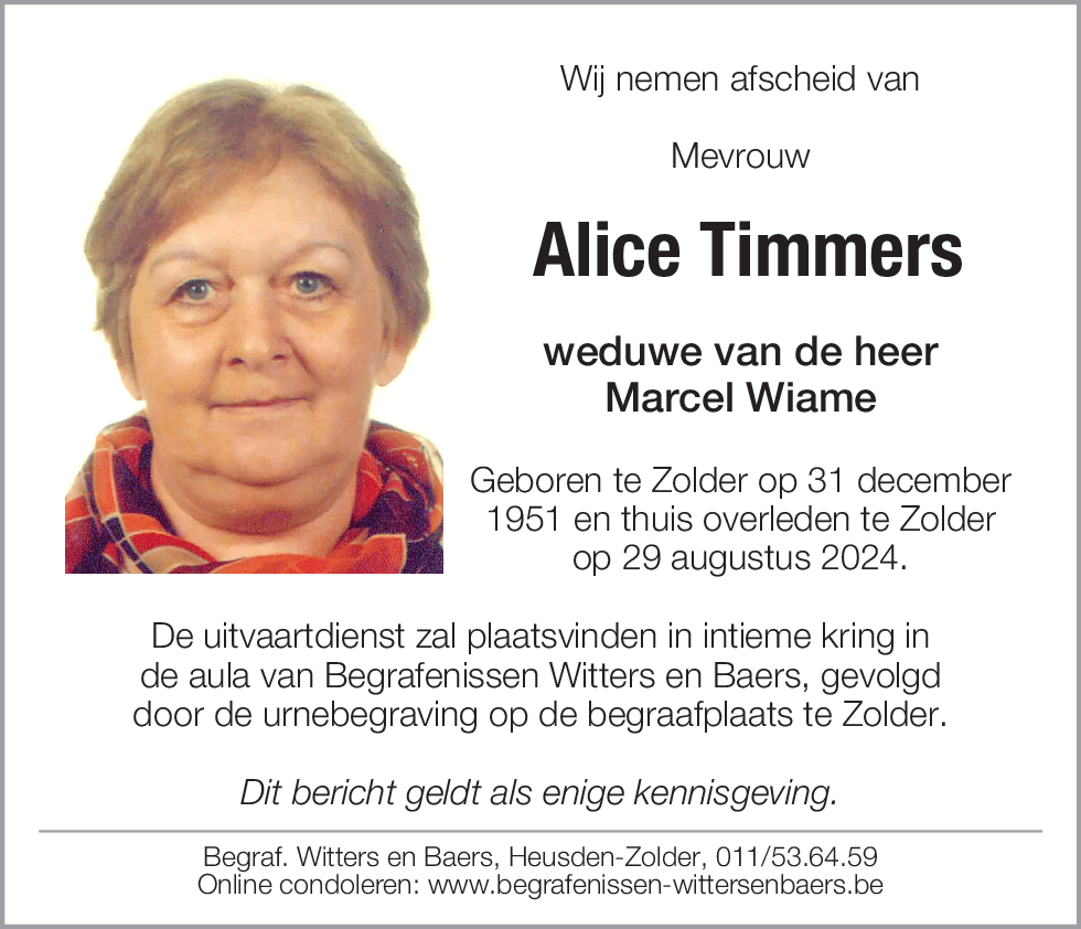 Alice Timmers