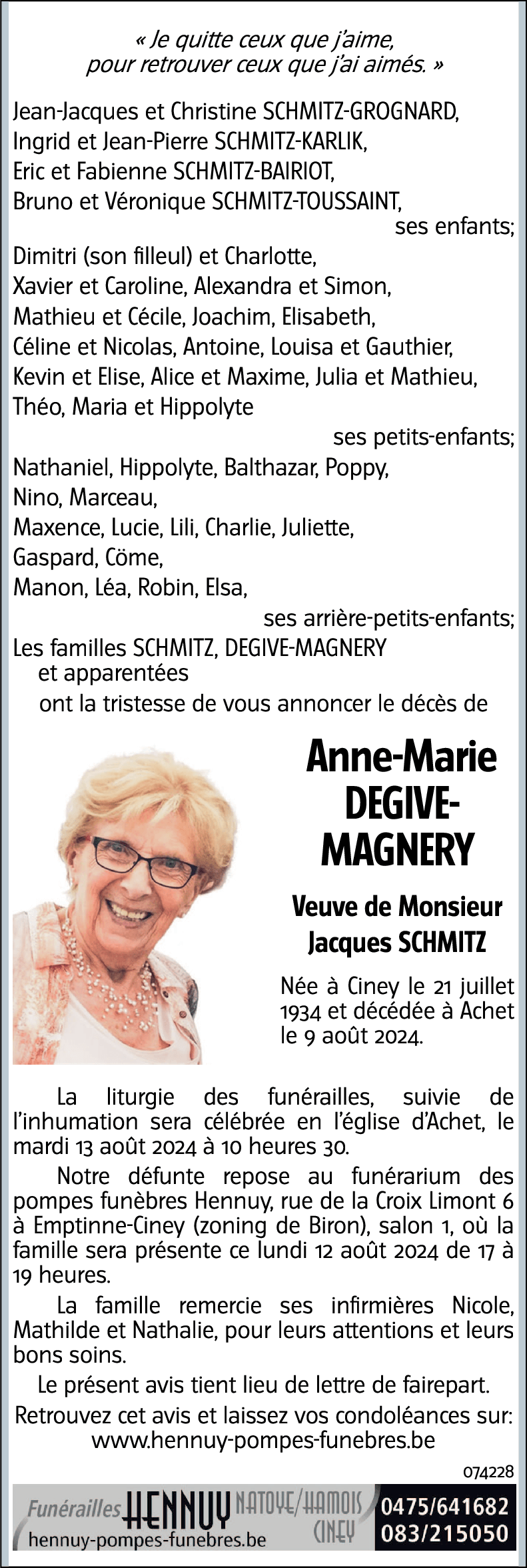 Anne-Marie DEGIVE-MAGNERY