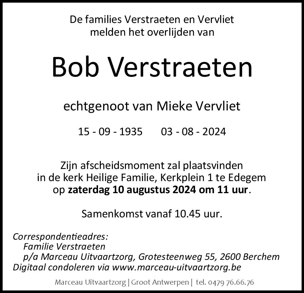 BOB VERSTRAETEN