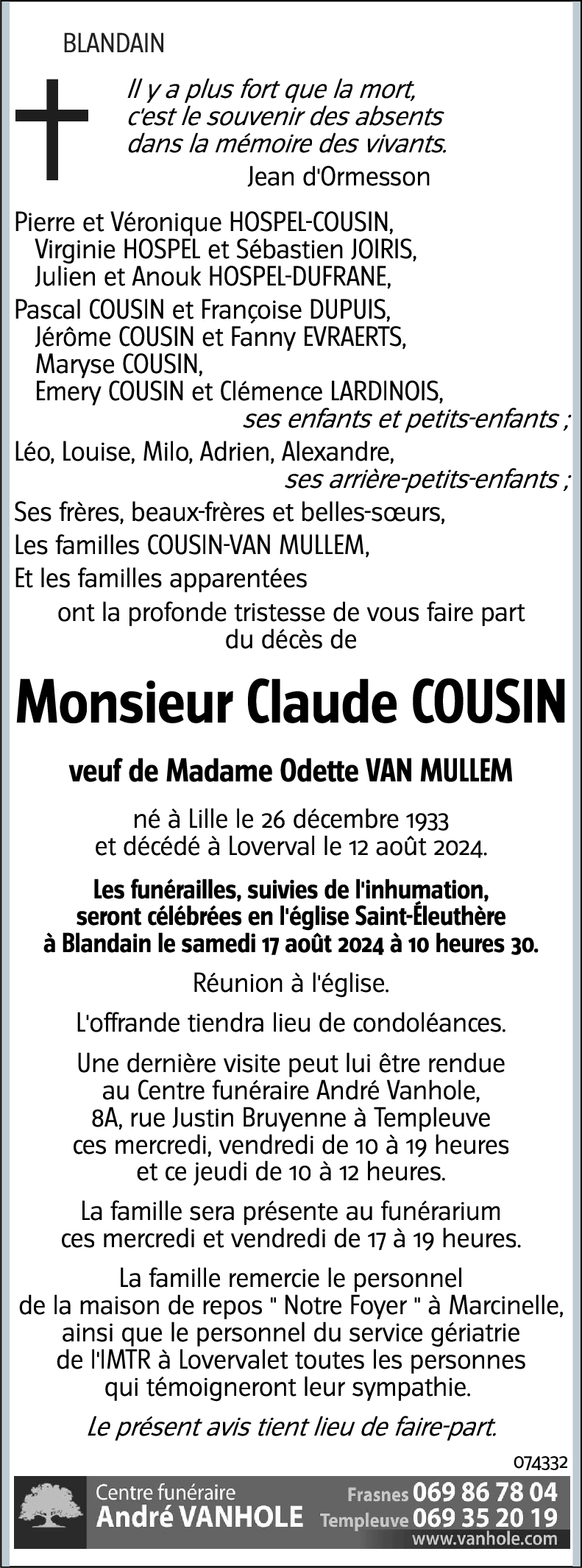 Claude COUSIN