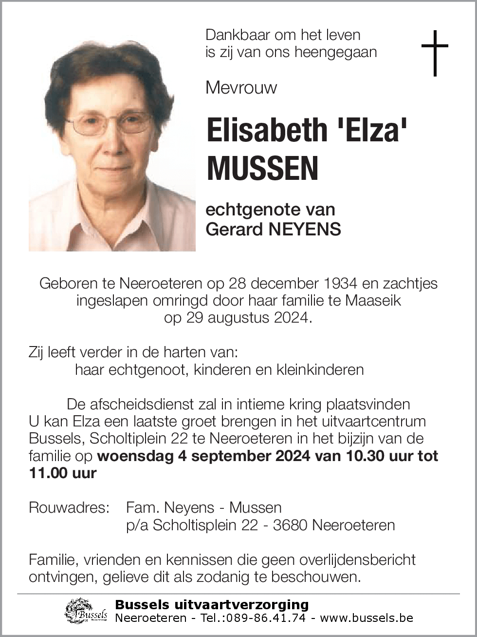 Elisabeth 'Elza' MUSSEN