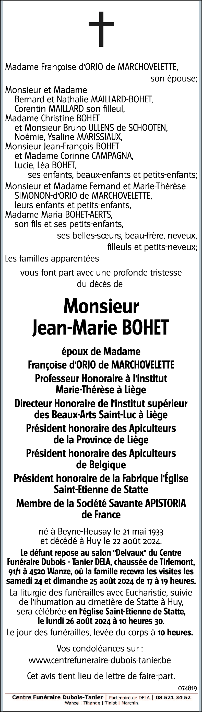 Jean-Marie BOHET