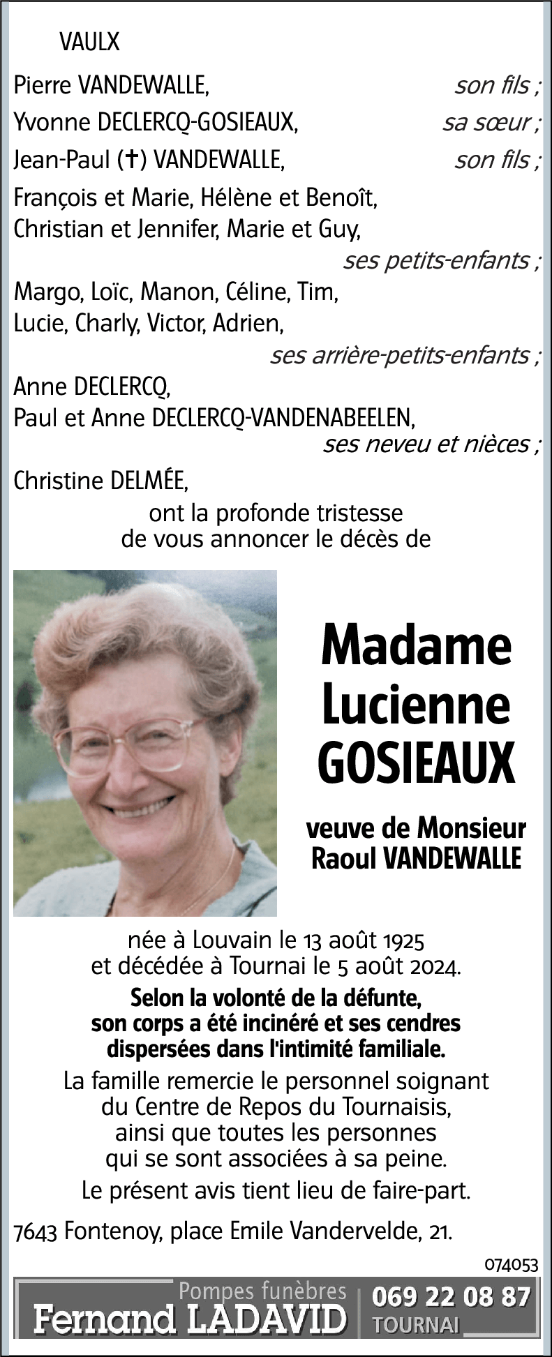 Lucienne GOSIEAUX