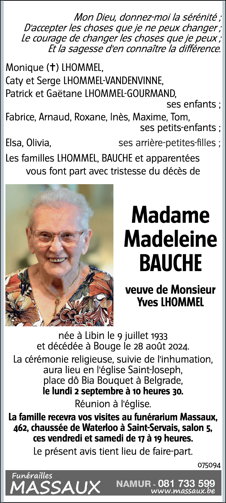 Madeleine BAUCHE