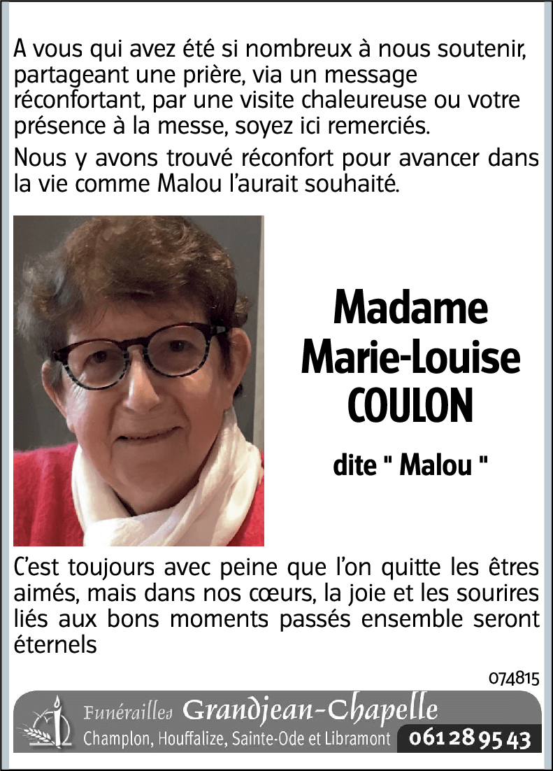 Marie-Louise COULON