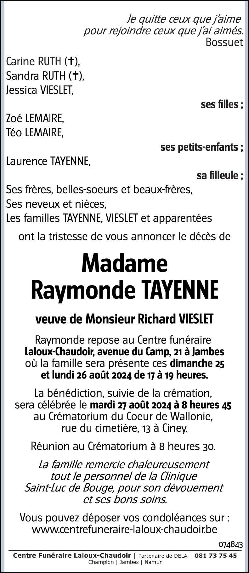 Raymonde TAYENNE