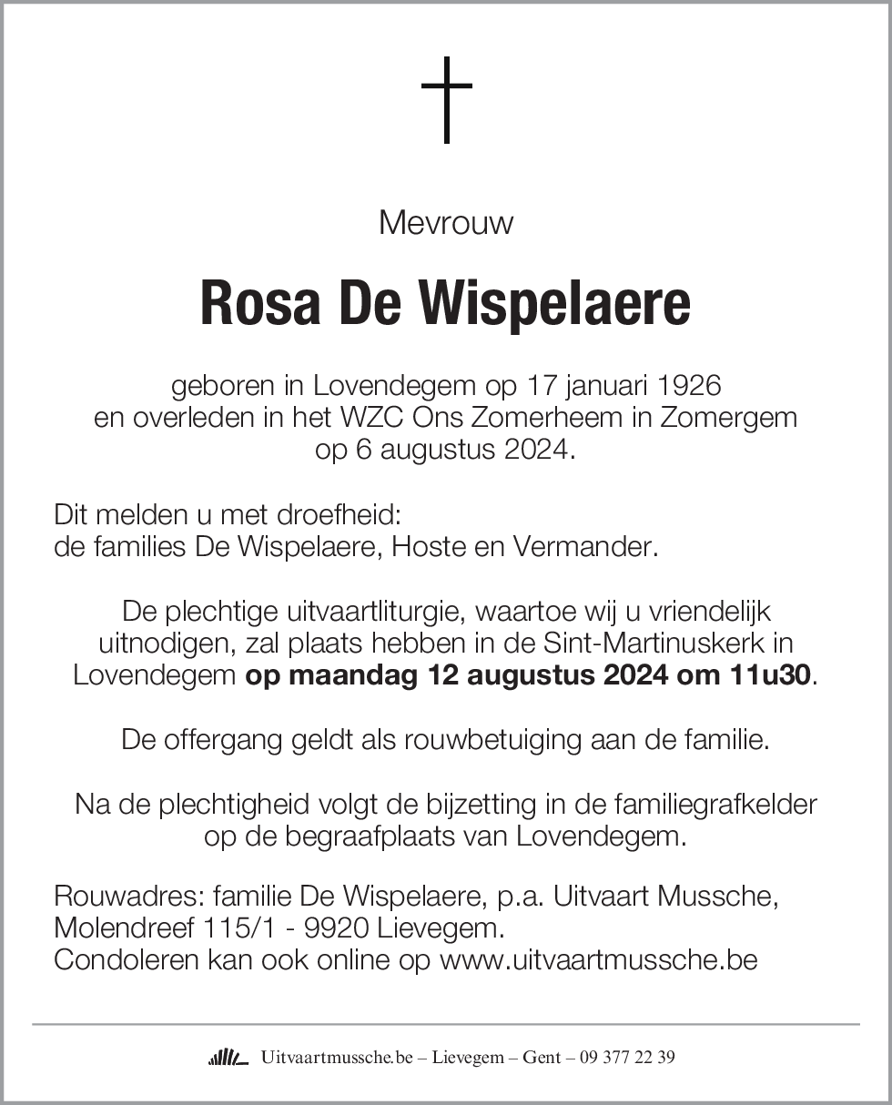 Rosa De Wispelaere