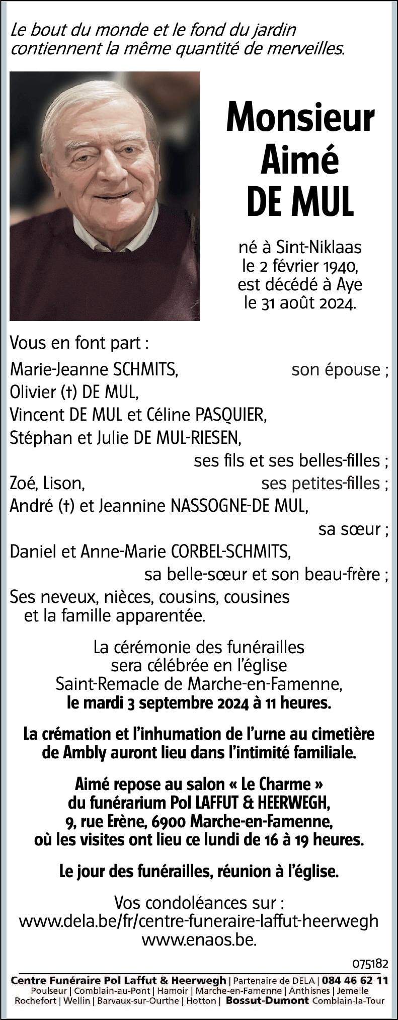 Aimé DE MUL