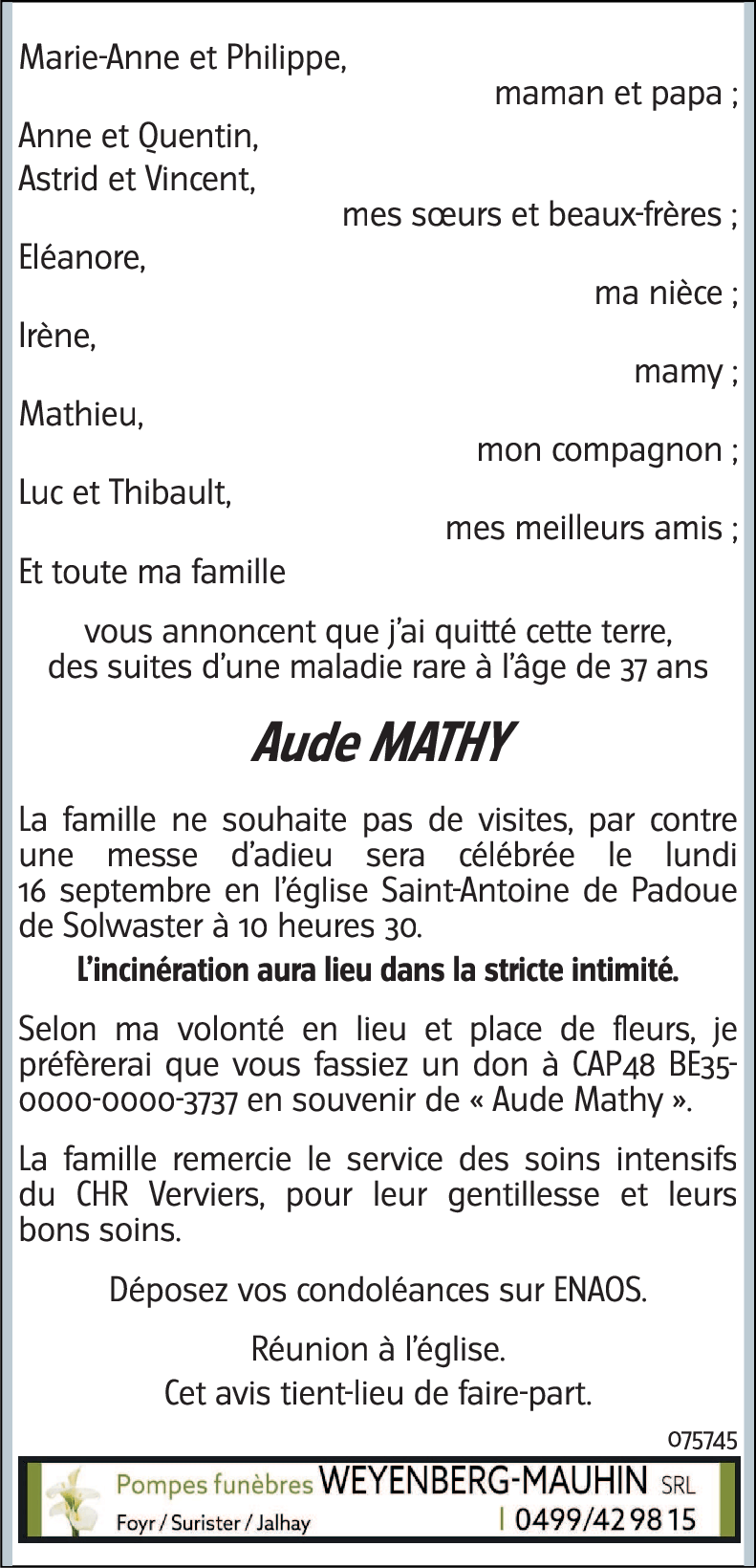 Aude MATHY