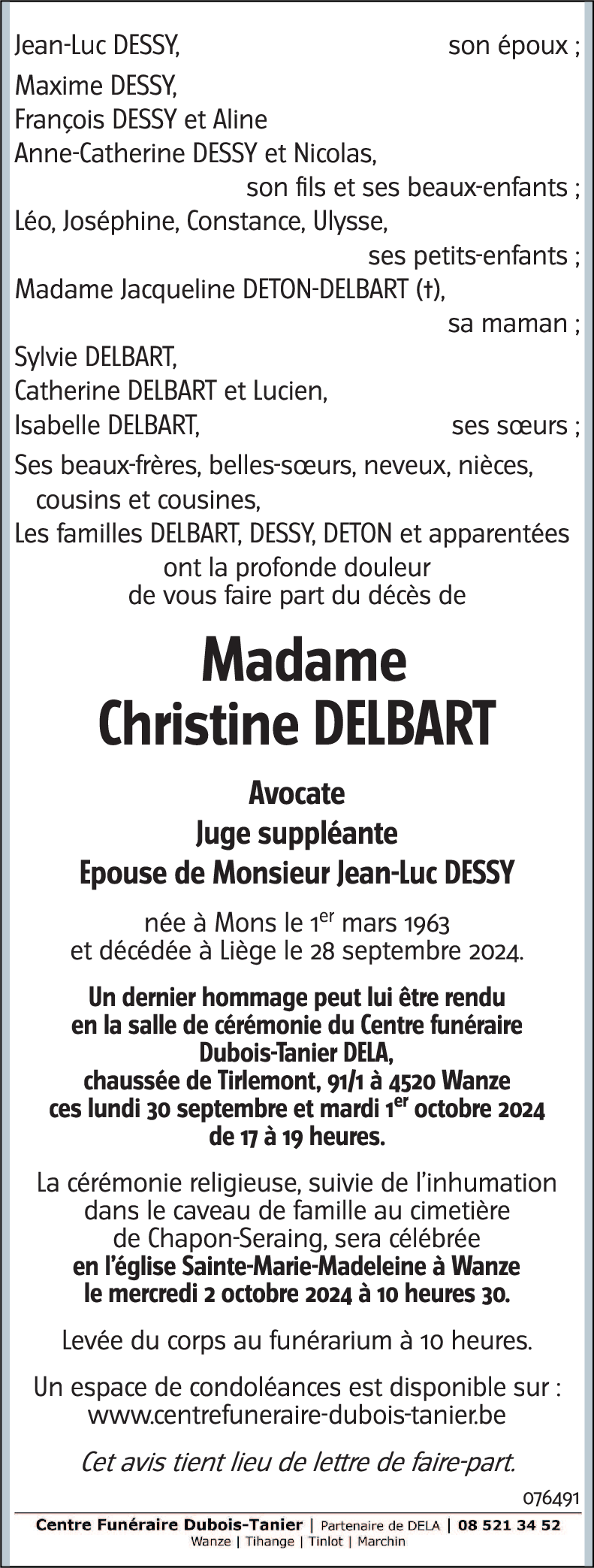 Christine DELBART