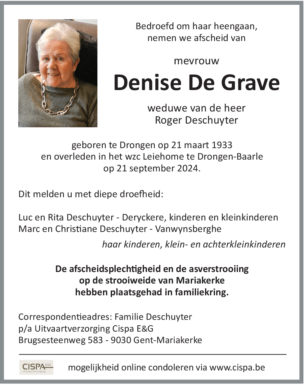 Denise De Grave