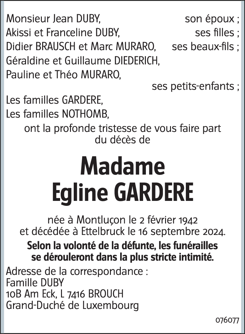 Egline GARDERE