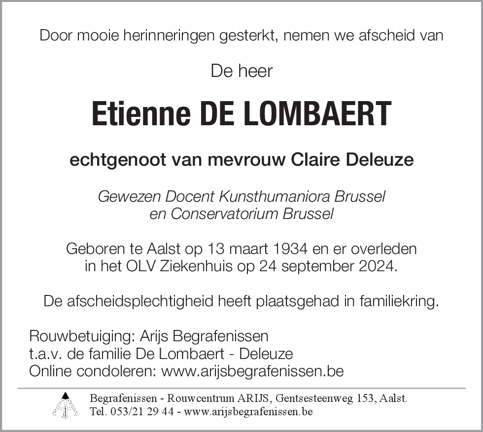 Etienne De Lombaert