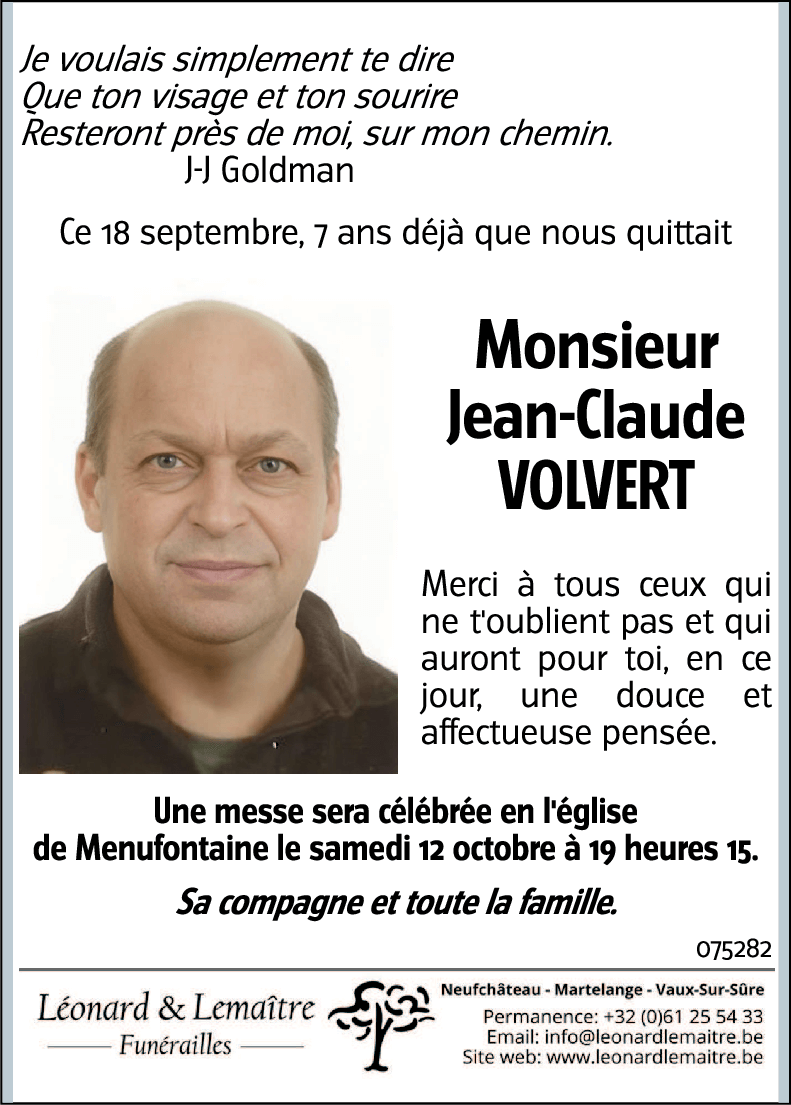 Jean-Claude VOLVERT