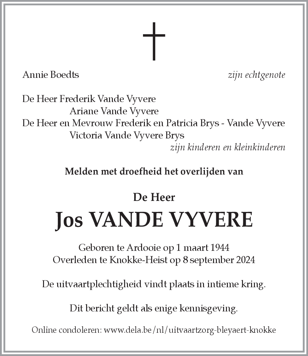 Jos vande Vyvere