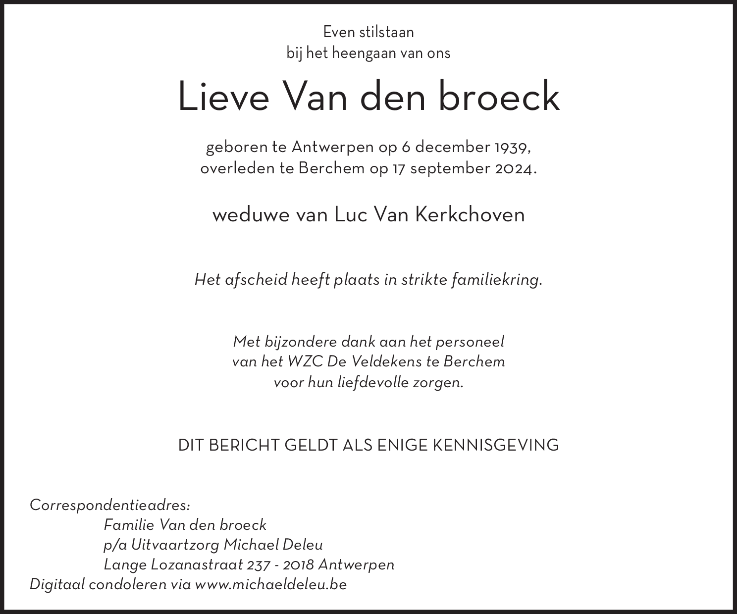 Lieve Van den broeck