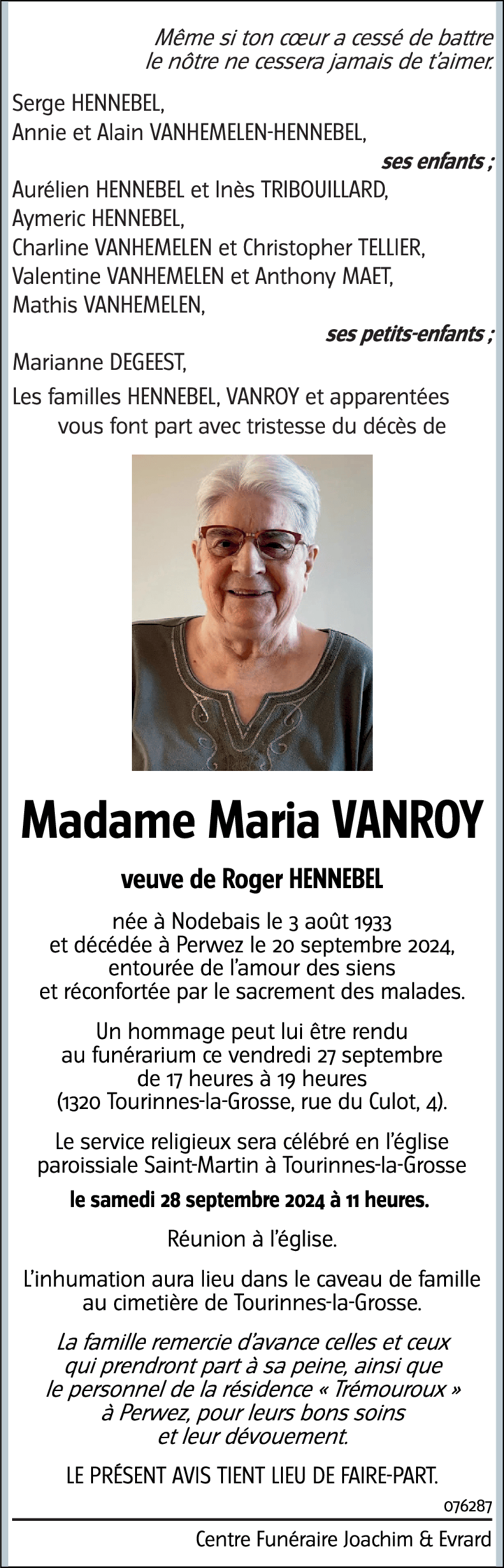 Maria VANROY