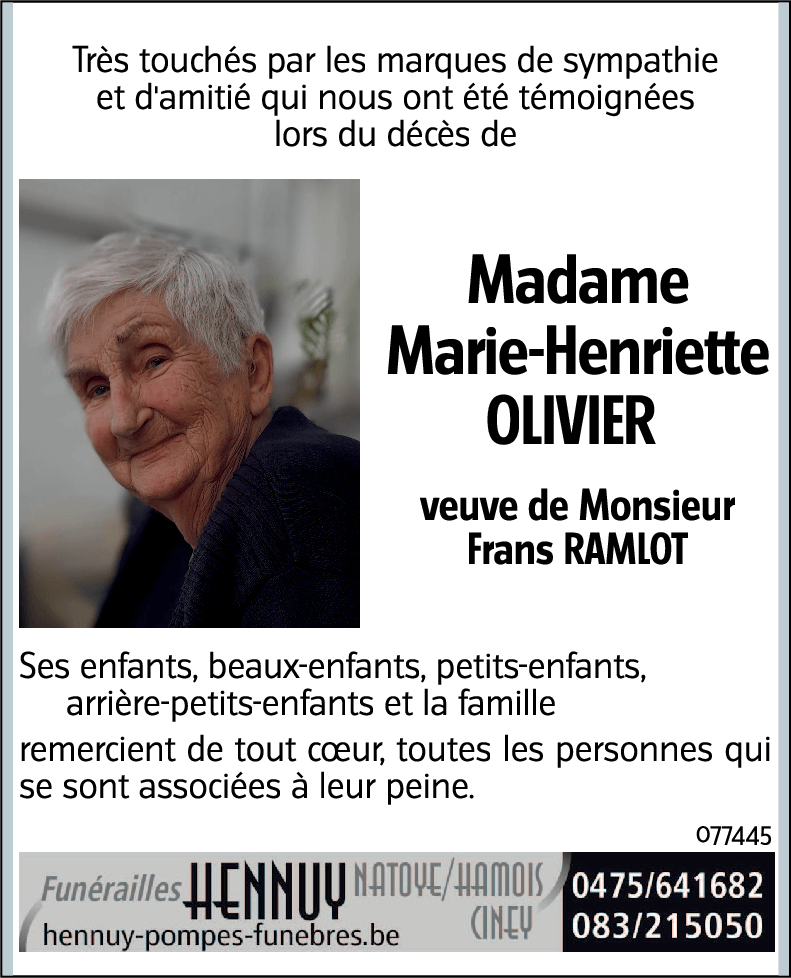 Marie-Henriette OLIVIER