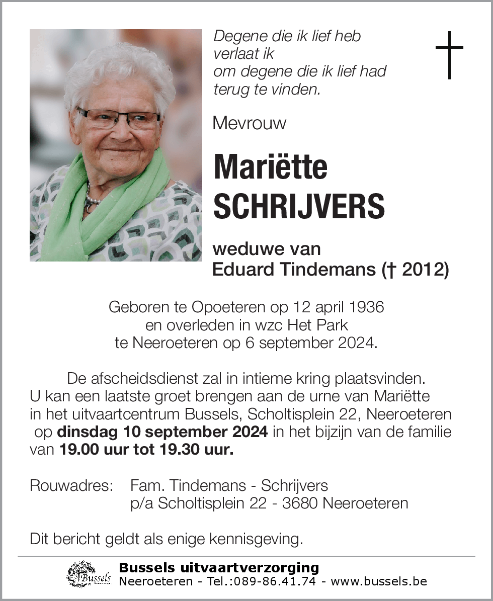 Mariëtte SCHRIJVERS