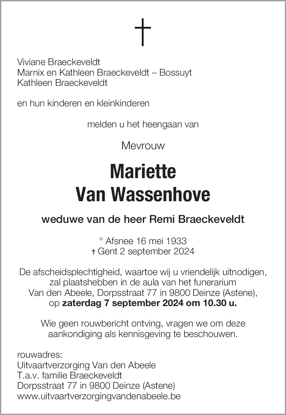 Mariette Van Wassenhove