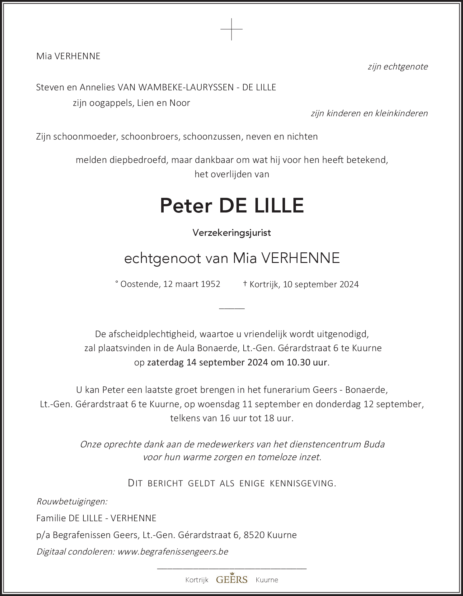 Peter DE LILLE