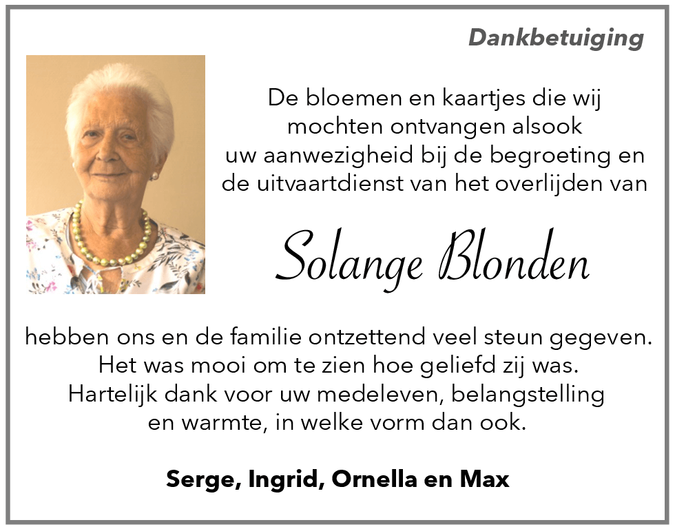 Solange Blonden