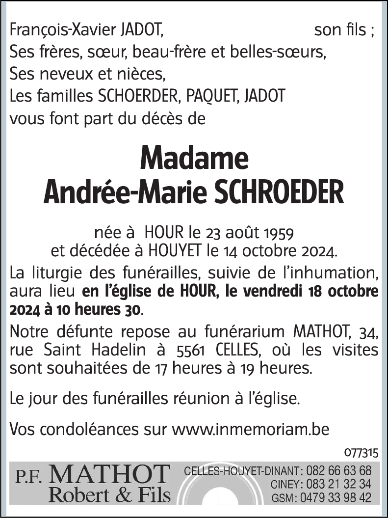 Andrée-Marie SCHROEDER