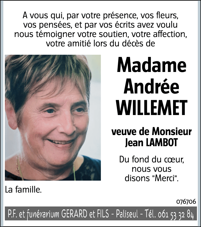 Andrée WILLEMET