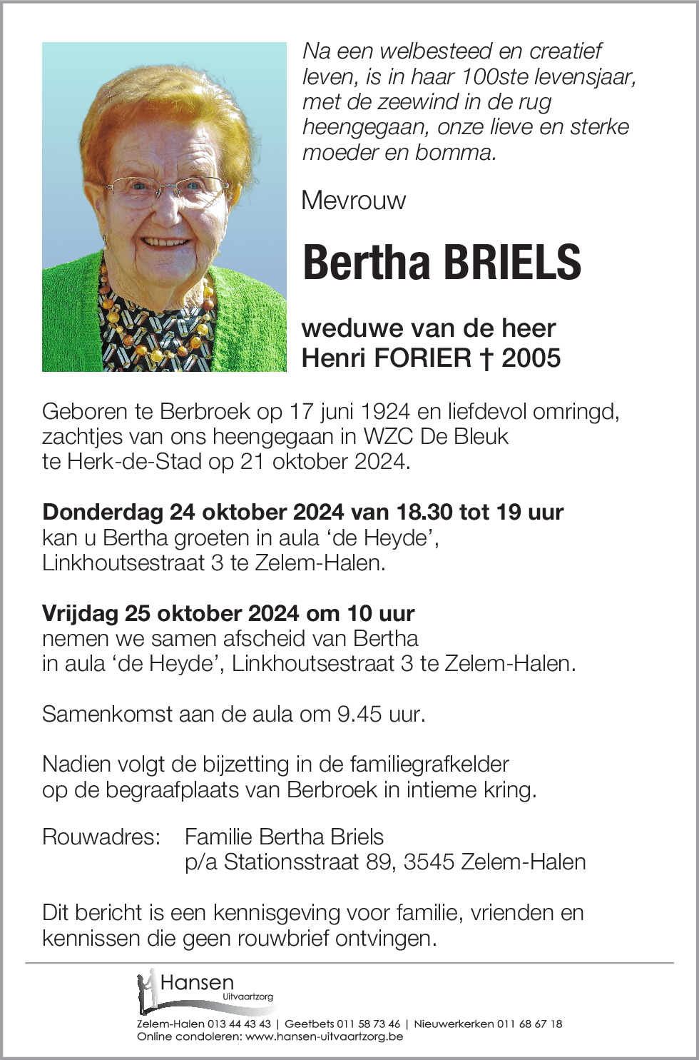 Bertha BRIELS