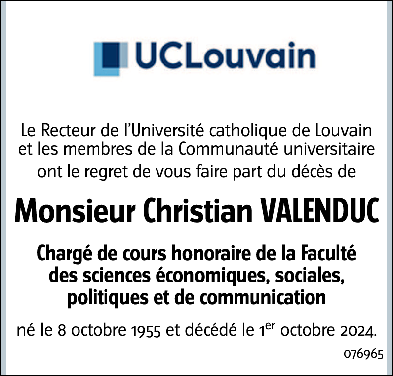 Christian VALENDUC