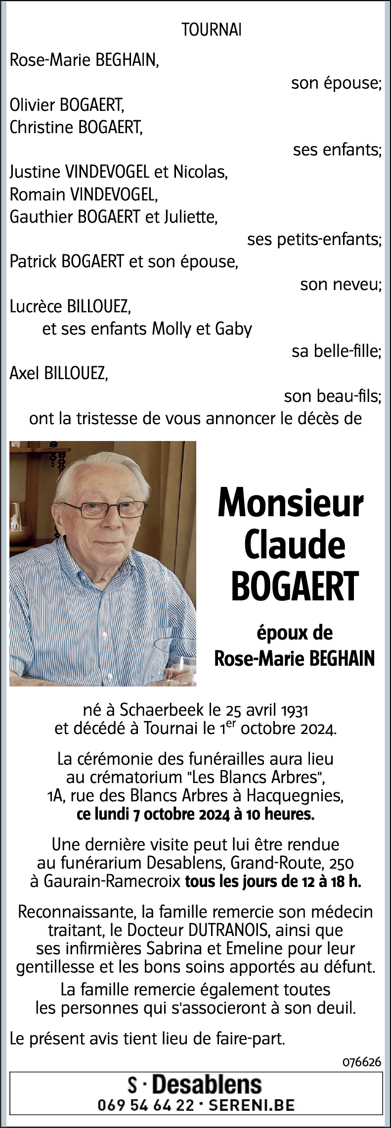 Claude Bogaert