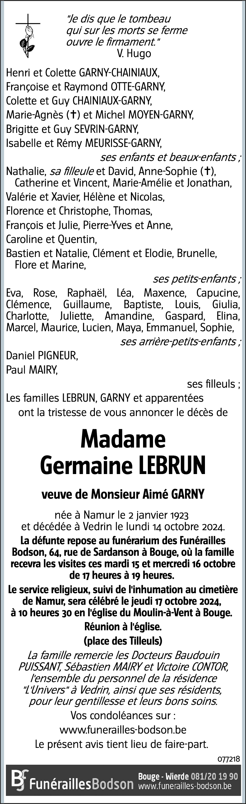 Germaine LEBRUN