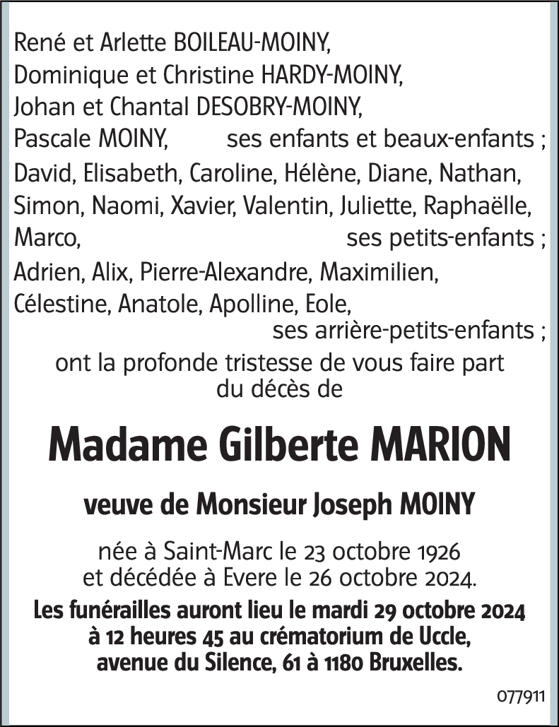 Gilberte MARION