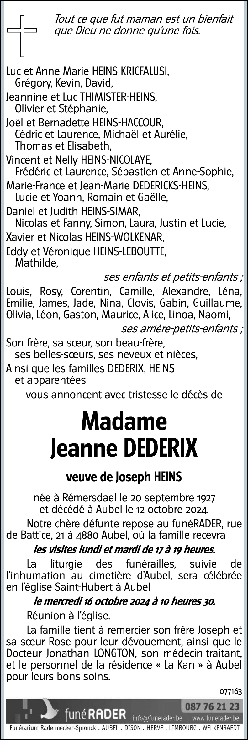 Jeanne DEDERIX