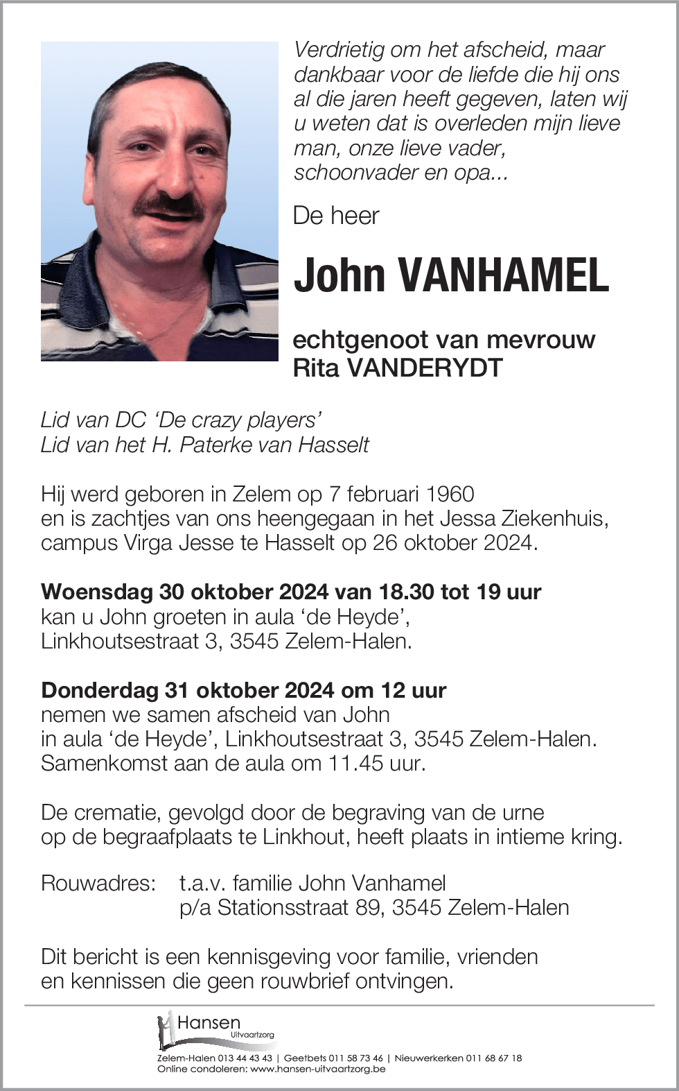 John VANHAMEL