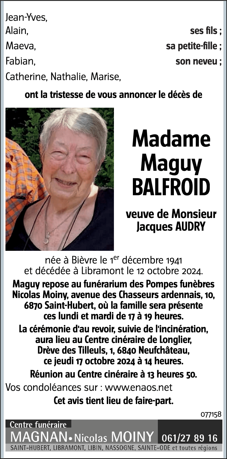 Maggy BALFROID