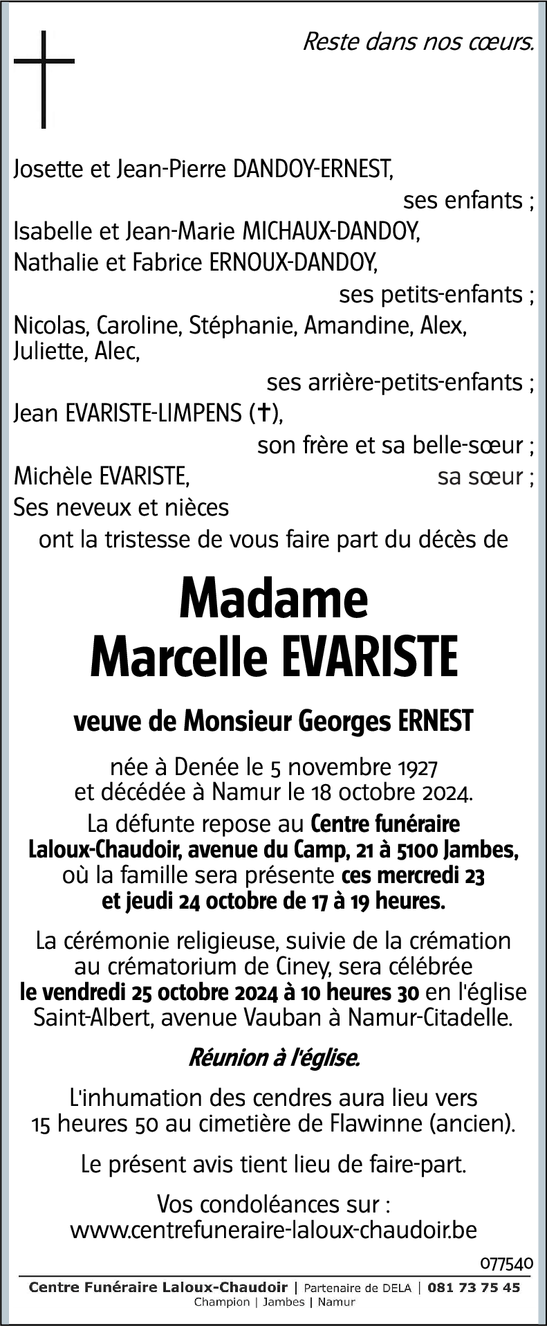 Marcelle EVARISTE