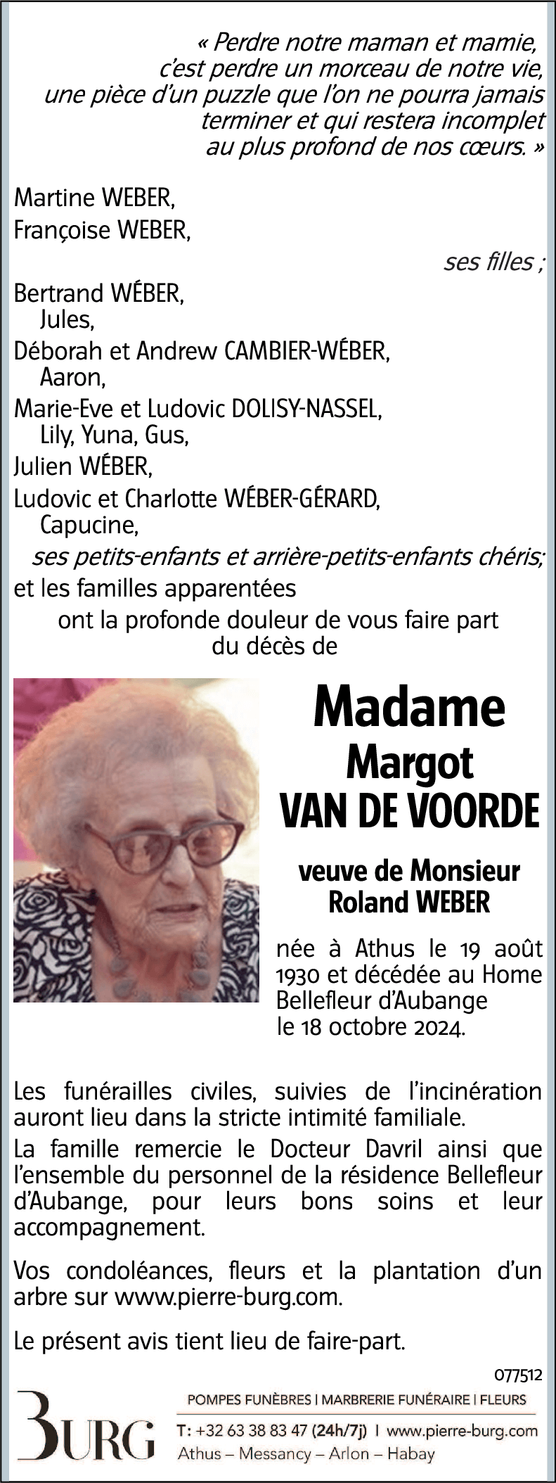 Margot VAN DE VOORDE