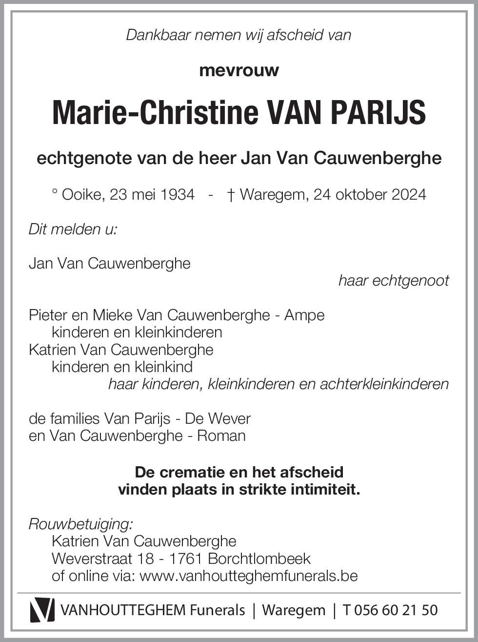 Marie-Christine VAN PARIJS