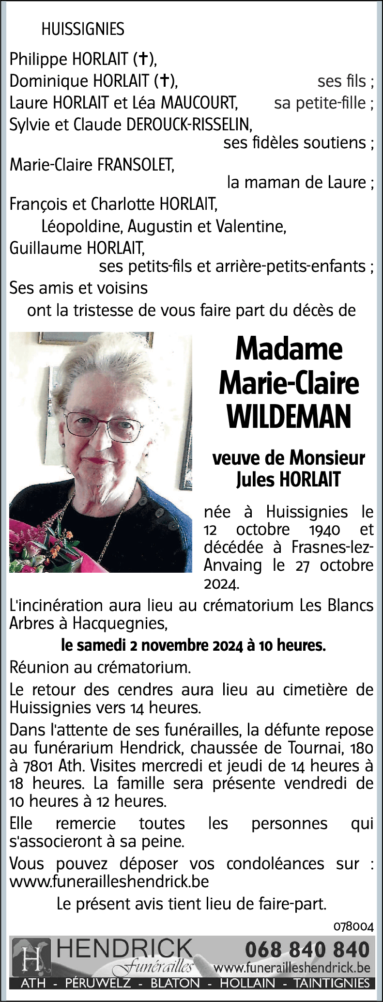 MARIE-CLAIRE WILDEMAN