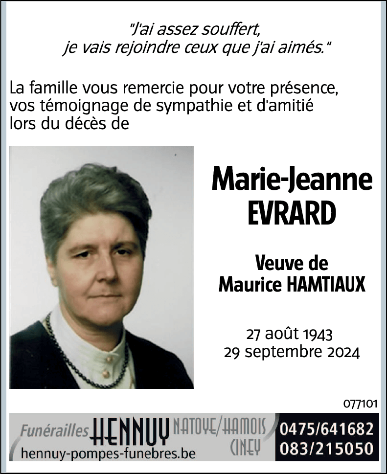 Marie-Jeanne EVRARD