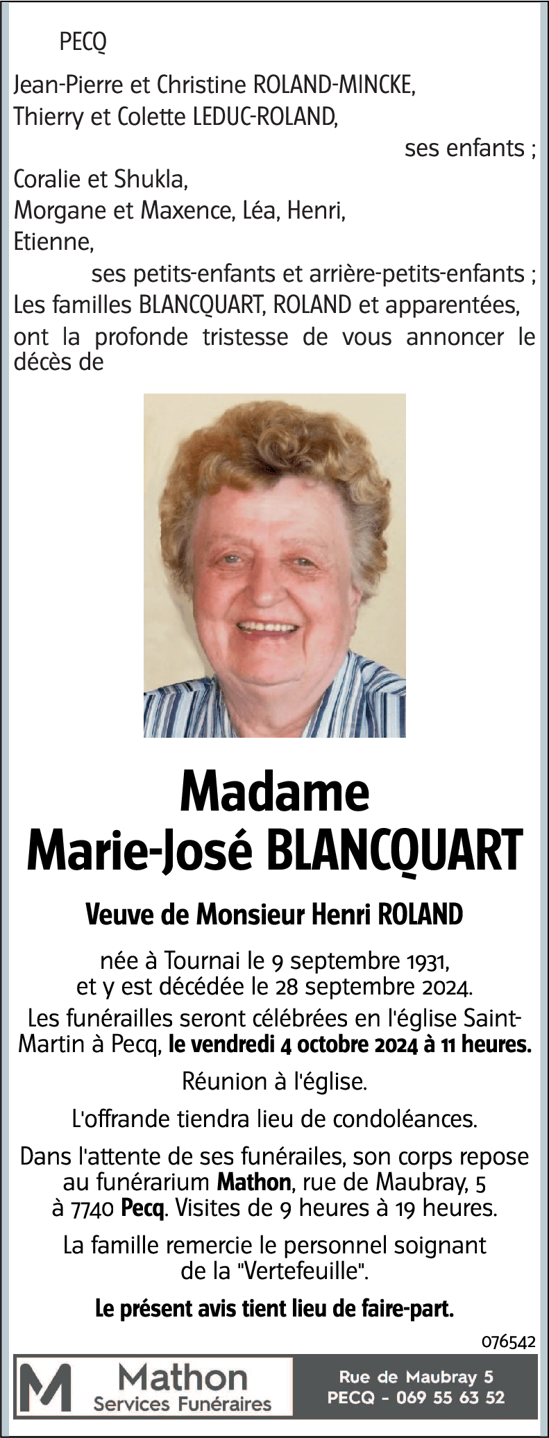 Marie-José BLANCQUART