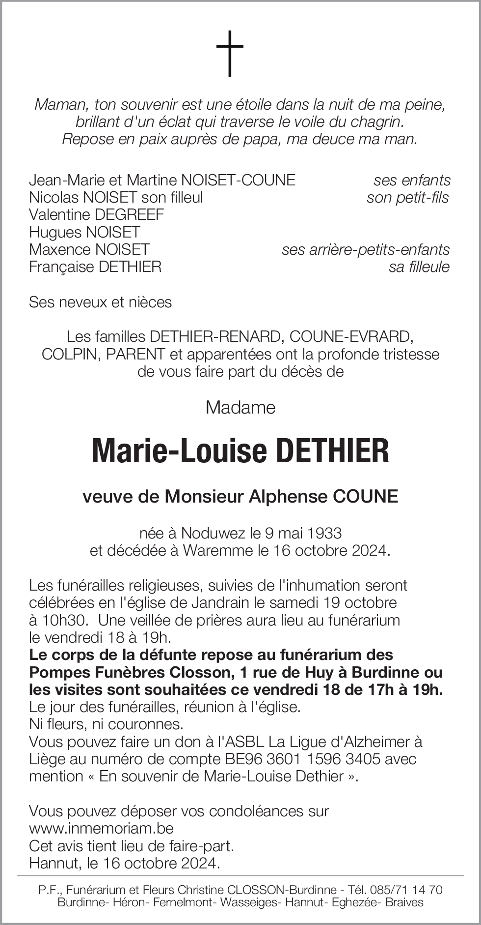 Marie-Louise Dethier